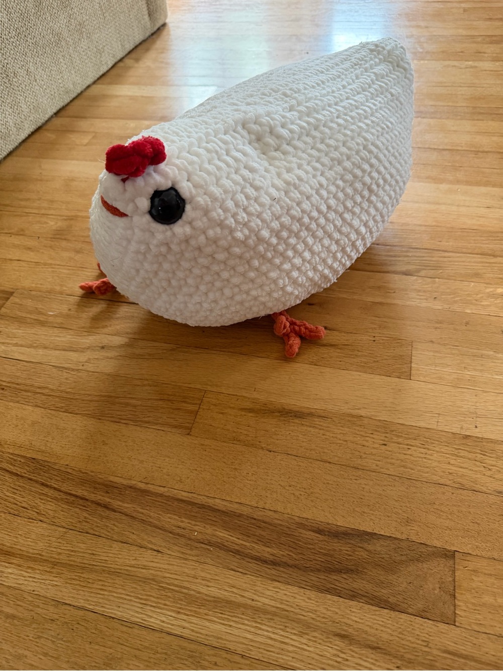 Plush White Chicken Pet Toy - Soft big Pets Plush